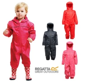 Regatta Kids Rain Suit Puddle Paddle Boys Girls All in One Splash Waterproof - Picture 1 of 5