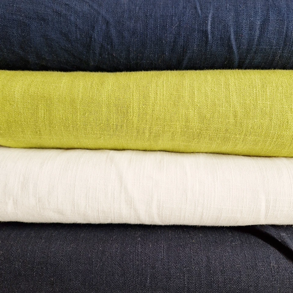 Plain Washed Linen Fabric Soft Dress Trouser Decor Sewing Material HALF METRES - Image 1 of 1