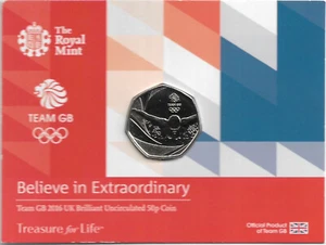 Team GB 2016 United Kingdom 50p Coin - Picture 1 of 2