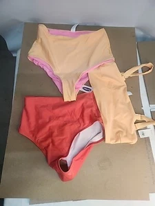 Vecchio costume da bagno navy 2 inferiori 1 top taglia small nuovo con etichette - Foto 1 di 4