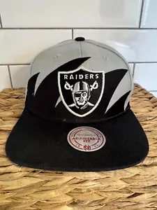 Vintage Mitchell & Ness Raiders Sharktooth Snapback Hat Cap NFL Football READ - Picture 1 of 8