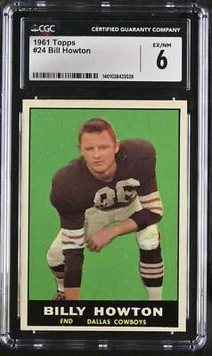 1961 TOPPS #24 BILL HOWTON 6 EX/MT COWBOYS 674 - Image 1 of 2