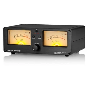 Dual Analog VU Meter 2-way Amplifier/Speaker Audio Switcher Box DB Panel Display - Picture 1 of 10