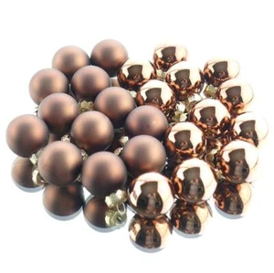 Kaemingk Weihnachts-Micro-Kugeln Espresso braun Ø 2,5 cm aus Glas - 24er Set - Bild 1 von 1