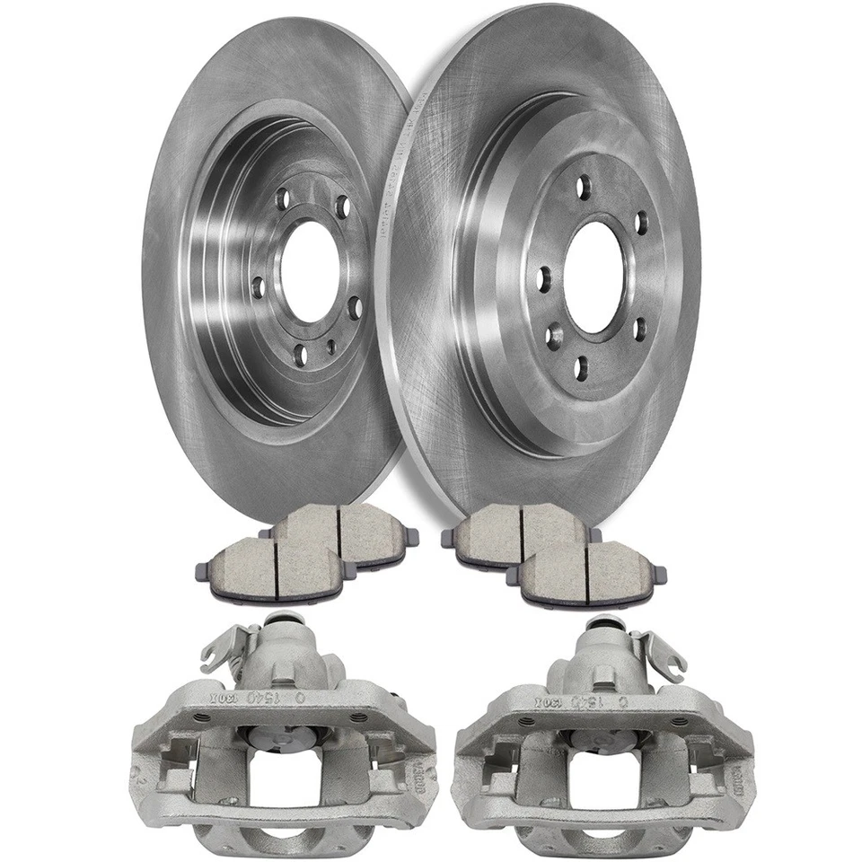 Rear (8) For 2011-2015 Ford Explorer Brake Calipers Brake Rotors Brake Pads Set - Image 1 of 1