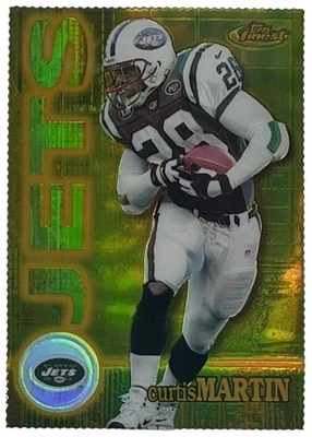 2000 Finest Gold Refractor #106 Curtis Martin New York Jets /300 - Image 1 of 2