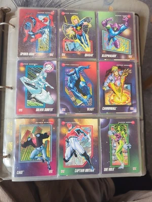 Impel Marvel Series 3 Trading Cards 1992 Full Base Set In Folder. - Bild 1 von 4