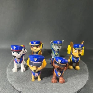 Paw Patrol Police Pups Action Pack Chase Marshall Zuma Rocky Rubble Skye Lot - Picture 1 of 12