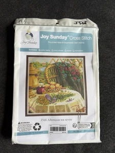 “Afternoon Tea" Counted Cross Stitch Kit by Joy Sunday Color Coded Chart AY - Picture 1 of 1