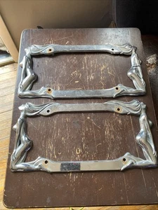 Chrome License Plate Frame VTG Cruiser Accessories 1991 Nude Lady Trucker Shiny - Picture 1 of 14