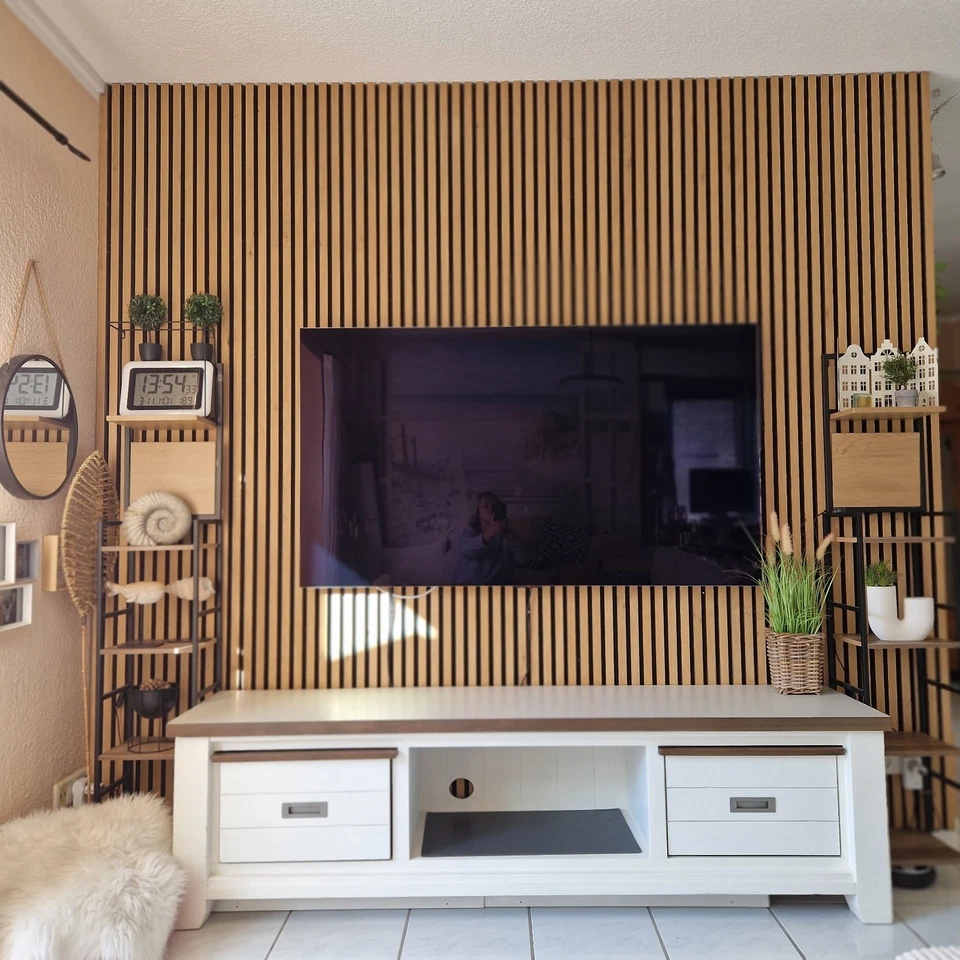 TV-Board RIVIERA ,weiß braun,Massivholz  im  Landhausstil Beachhouse - Bild 1 von 4