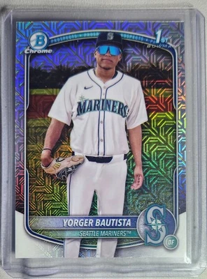 2025 Bowman Chrome Yorger Bautista "1st Bowman" Green Geometric Refractor - Image 1 of 2