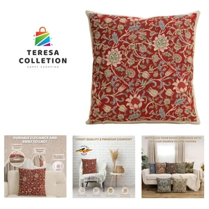 Handgefertigter 16x16 dekorativer Kissenbezug - Fleurs de Morris Elegance - Bild 1 von 8