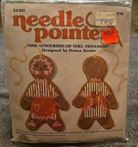 Needle Pointers One Gingerbread Girl 0rnament by Donna Kooler  5970  Vintage New - Picture 1 of 5