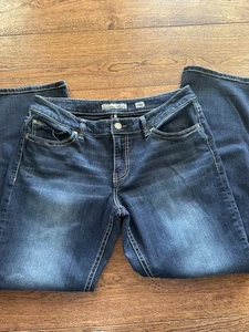 BKE Harper Jeans dunkelblau Stretch Bootcut Denim Damengröße 32 x 31,5 gebraucht, in einwandfreiem Zustand - Bild 1 von 7