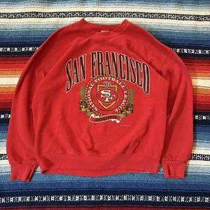 Vintage 90’s San Francisco 49ERS Nutmeg Mills Made in USA Sweatshirt L - Picture 1 of 6