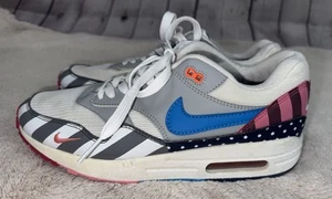 NIKE AIR MAX 1 Parra 2018 White Blue Pink Size 8.5 - Picture 1 of 11