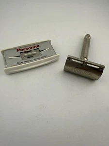 Vintage 1959 Gillette TECH Etched Logo Cap DE Safety Razor E1 Clean! - Picture 1 of 5