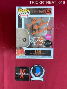 Quinn Lord & Dylan Baker signed Sam Funko Pop #1036 Trick 'R Treat Beckett COA - Picture 1 of 2