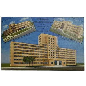 Parkland Memorial Hospital Dallas University Texas Medical School Postcard Vtg - Picture 1 of 2