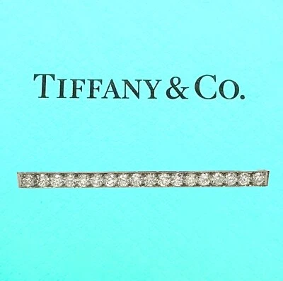 Broche prendedor Tiffany & Co vintage diamante platino cortes europeos antiguos 4,60 tcw Foto 1 de 4