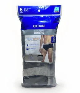Neu Gildan Herren 6er Pack Klassisch Plüsch Bund Ohne Etikett Slips Größen S, M, XL - Bild 1 von 5
