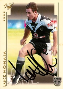 Tarjeta seleccionada firmada 2003 New Zealand Warriors NRL - Lance Hohaia - Imagen 1 de 3