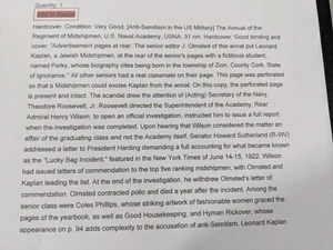 SELTENE AUSGABE LESEN SIE DEN BRIEF ANTISEMITISMUS US NAVAL ACADEMY The Lucky Bag 1922 - Bild 1 von 19