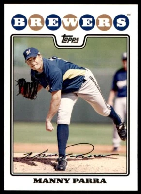 2008 TOPPS #481 MANNY PARRA MILWAUKEE BREWERS - Image 1 of 2