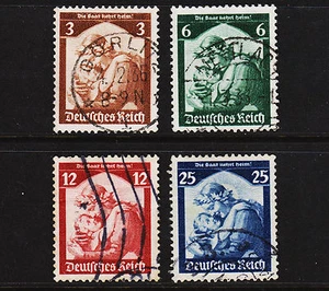 1935 Germany Return of Saar Set Sc#448-451 Mi#565-8 Clean Used Sound 18282 - Picture 1 of 2