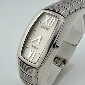 Seiko Vivace Quartz Watch 1N00-OHD0 Women Silver Steel Analog ~For Parts Repair - Picture 1 of 6