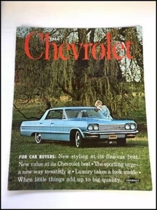 1964 Chevrolet Impala Bel Air Biscayne 16-page Vintage Car Brochure Catalog - Picture 1 of 9