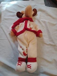 Unique Happy Holiday 19" Moose Standing Figure Christmas Decor Home Decoration - Picture 1 of 6