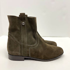 Frye & Co. Sarah Shortie SZ 8 Olive Green Ankle Western Suede Dress Booties