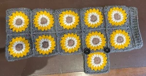 Crochet Dog Jumper Coat Handmade Sunflower Personalised Pet Wear Winter - Picture 1 of 15