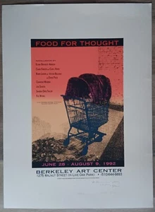 Robbin Henderson. Food For Thought. Berkeley Art Center 1992 poster. SIGNED - Picture 1 of 2