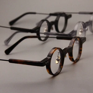 Plate Vintage Monturas de Gafas Redondas Retro Pequeñas Gafas Ligeras - Imagen 1 de 17