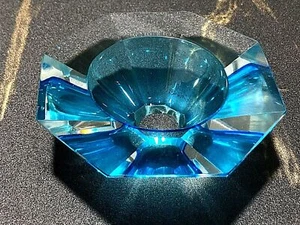 OCTAGONAL CRYSTAL BOBECHE, Ø 125 MM, REPLACEMENT FOR CHANDELIERS, CANDELABRA - Picture 1 of 23