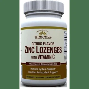 Windmill Zinc Lozenges with Vitamin C Antioxidant, Citrus Flavor, 60 Count - Picture 1 of 8