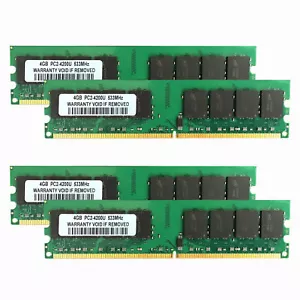 16GB For Intel 4pcs 4GB 2RX8 PC2-4200U DDR2 533Mhz 1.8V UDIMM Desktop Memory RAM - Picture 1 of 5