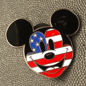 Pin Disney 69213 Cabeza de Mickey Mouse Icono Bandera Americana 4 de Julio Cara de Cabeza *1 - Imagen 1 de 3