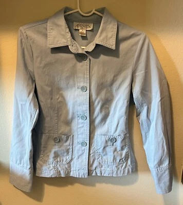 Casual Corner Annex Womens Light Blue Casual Jacket Long Sleeve Size Small - Image 1 of 4