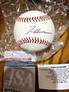 2025 TRISTAR PLATINUM TOM GLAVINE AUTOGRAPHED OFFICIAL MLB BASEBALL #ED 30/36 - Picture 1 of 4