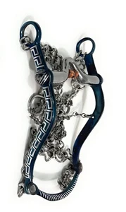 5 1/2" SILLA CHARRO AZUL MEXICANO BROCA CABALLO, TACK HORSE ENGRANAJE, FRENO CHARRO AZUL - Imagen 1 de 3