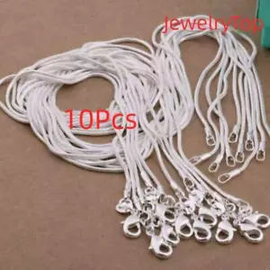 JewelryTop 10 Uds lote 40-75cm collar de cadena de serpiente de Plata de Ley 925 - Imagen 1 de 20