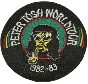 Peter Tosh World Tour Iron on Patch Embroidered 3" Reggae Music Rasta Bob Marley - Picture 1 of 3