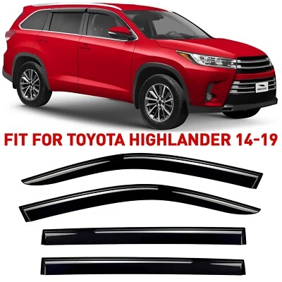 Protectores de lluvia viseras de ventilación para Toyota Highlander 2014-2019 Foto 1 de 4