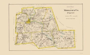 County Map - Middlesex County North Connecticut - Hurd 1893 - 23 x 37.16 - Picture 1 of 20