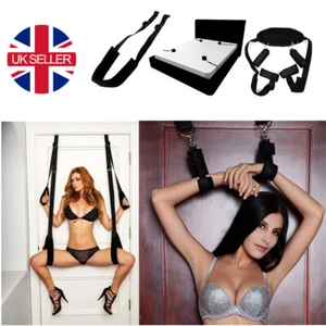 Bondage BDSM Adult Fetish Handcuffs Swing Harness Restraint Strap Ball Gag Set - Picture 1 of 35