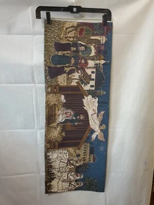 Belén Tapiz Corredor de Mesa 13"x35" Bebé Jesús Navidad Vacaciones - Imagen 1 de 5